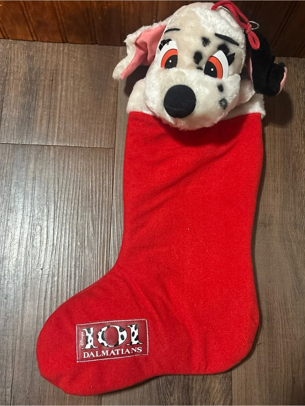 Disney Dalmatian Plush Kids Christmas Stocking - Red, White, Black, Pink